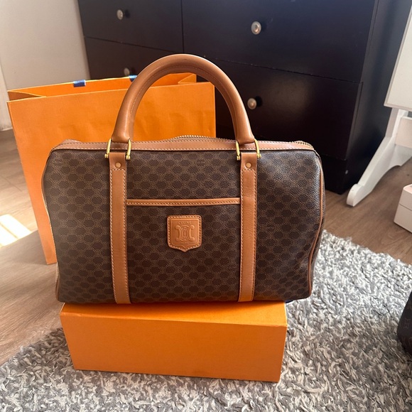 ✨❌SOLD❌VINTAGE CELINE MACADAM BOSTON BAG✨ - Picture 2 of 16
